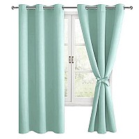 Hiasan Blackout Curtains For Bedroom And Living Room, Light Blocking, Noise Reducing Window Curtain Panels, Tiebacks Included, Set Of 2, Grommet Top (Mustard Yellow, Width 42 Inch X Length 72 Inch)