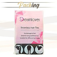 Dreamlover Hair Ties For Women, Girls Hair Ties For Thick Hair, Ponytail Holders, Seamless Hair Ties No Damage, Neutral Color, 50 Pieces