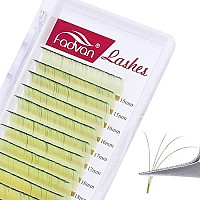 Volume Eyelash Extensions 007 D Curl 15-20Mm Colored Lash Extensions Easy Fans Yellow With Blue Mixed Colored Self Fanning Lashes 2D-20D Volume Lashes By Fadvan Lashes