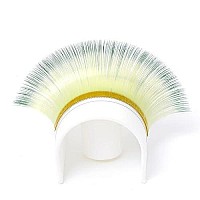 Volume Eyelash Extensions 007 D Curl 15-20Mm Colored Lash Extensions Easy Fans Yellow With Blue Mixed Colored Self Fanning Lashes 2D-20D Volume Lashes By Fadvan Lashes