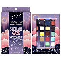 Pacifica Beauty, Stellar Gaze Eye Shadow Palette, 28 Eyeshadow Shades, Mineral Eyeshadow, Matte, Shimmer and Glitter Mica Shades, Vitamin E, Made from 100% Recyclable Paper, Vegan and Cruelty Free