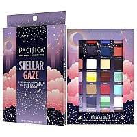 Pacifica Beauty, Stellar Gaze Eye Shadow Palette, 28 Eyeshadow Shades, Mineral Eyeshadow, Matte, Shimmer and Glitter Mica Shades, Vitamin E, Made from 100% Recyclable Paper, Vegan and Cruelty Free