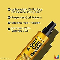 Matrix A Curl Can Dream Light-Weight Hair And Scalp Oil | Adds Shine | For Curly & Coily Hair | Silicone Free | Vegan | 4.4 Fl. Oz.