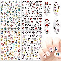 Dibests 3D Nail Art Stickers Cute Nail Decals Self Adhesive Cute Nail Stickers Designs Cartoon Nail Sticker For Girls Women Kids Manicure Decoration Nail Accessories Gifts (4 Sheets 280+ Decals)