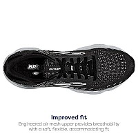 Brooks Glycerin 20 Lightweight Sneakers For Women - Durable And Breathable Air Mesh Upper Offers A Secure Fit Blackwhitealloy 10 B - Medium