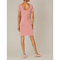 Zabiva Essentials Womens Jersey Standard-Fit Ballet-Back T-Shirt Dress (Previously Daily Ritual), Dusty Rose, Large