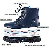 Harence Winter Snow Boots For Women Comfortable Outdoor Anti-Slip Ankle Boots Suede Warm Fur Lined Booties Lace Up Flat Platform Shoes