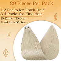 Full Shine Blonde Tape In Hair Extensions 10 Inch Blonde Tape In Extensions 30 Gram Color 60 Platinum Blonde Tape In Remy Human Hair Extensions 20 Pcs Seamless Skin Weft Tape Hair