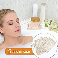 5 Pieces Soap Saver Bag Natural Sisal Exfoliating Soap Pouch For Foaming And Drying The Soap Bars Shower Soap Bag (Beige,10 X 15 Cm)