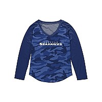 Foco Womens Nfl Team Logo Ladies Fashion Raglan Top Shirt, Tonal Camo, X-Large