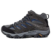 Merrell Mens Moab 3 Mid Hiking Boot, Granite, 105