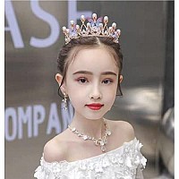 YOVECATHOU Girls Tiara Butterfly Princess Crown Gold Pearl Headband Rhinestone Hairpiece for Halloween Costume Wedding Bridal Prom Birthday Party Cosplay Christmas Gifts