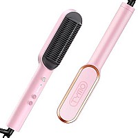 TYMO Hair Straightener Brush, Hair Straightening Comb for Women with 5 Temp 20s Fast Heating & Anti-Scald