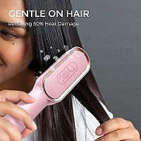 TYMO Hair Straightener Brush, Hair Straightening Comb for Women with 5 Temp 20s Fast Heating & Anti-Scald