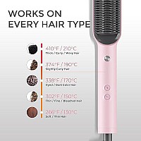 TYMO Hair Straightener Brush, Hair Straightening Comb for Women with 5 Temp 20s Fast Heating & Anti-Scald