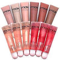 Cherimoya MAX Makeup Lip Polish bulk-12PCS SET (NUDE PEACH/STRAW)