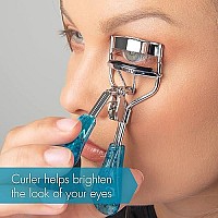 TRIM Azure Collection Eyelash Curler - Curls Quickly and Easily For Longer-Looking Lashes - Smooth Opening and Closing Action - Easy-to-Grip Handles - Eye Pads are Gentle on Lids While Curling