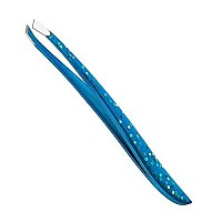 Trim Azure Collection Slant Tip Tweezer - Precision-Ground Tips Grasp Even The Finest Hairs - Angled To Align With The Brow'S Natural Arch - Calibrated Tension For More Control - Stainless Steel