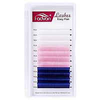 Volume Eyelash Extensions 3 Mixed White Pink Blue Lashes Colored Lash Tray 007Mm D 16Mm Lash Extensions Colored Easy Fanning Lashes Eyelash Extension D Curl Fadvan (16Mm)