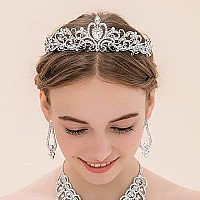 5 Pack Silver Crystal Tiara Crowns For Women Girls Princess Elegant Crown With Combs Womens Headbands Bridal Wedding Prom Birthday Party Headbands For Women