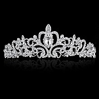 5 Pack Silver Crystal Tiara Crowns For Women Girls Princess Elegant Crown With Combs Womens Headbands Bridal Wedding Prom Birthday Party Headbands For Women