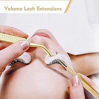 Ms.Queen Lash Tweezers For Eyelash Extension-Professional Lashing Tweezers For Mega Volume Mink Eyelashes Extensions Applying (Volume Tweezers/M015-3)