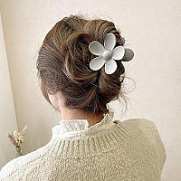 Flower Hair Clips 8PCS Nonslip Large Claw Clips Strong Hold Durable for Women Thick Hair, Big Hair Clips For Thin Hair Cute Claw Clips 8 Colors