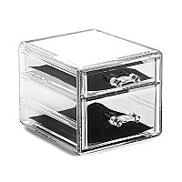 Bino The Manhattan Series Acrylic Makeup Drawer Organizer- 3 Drawer Small Clear Beauty Organizers And Storage Cosmetic Makeup Drawer Home Organization Jewelry Vanity Accessories Drawer