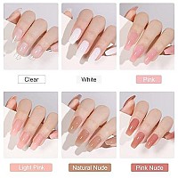 Gaoy Poly Gel Nail Kit With Nail Lamp, 6 Pcs Builder Gel Nail Extension Kit With Nail Decorations For Nail Art Diy At Home