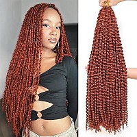 Leeven 1 Pack Copper Red Passion Twist Hair 30 Inch Water Wave Crochet Braids Hair For Distressed Butterfly Locs 350 Synthetic Hot Water Setting Passion Twists Hair Extensions