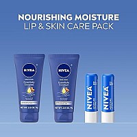 NIVEA Moisturizing Must-Haves Gift Set, NIVEA Hand Cream and NIVEA Lip Balm, Hand Cream and Lip Balm 4 Piece Gift Box