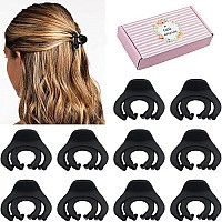 Small Hair Clips For Women Girls Kids, Tiny Hair Claw Clips For Thinmedium Thick Hair, 15 Inch Mini Hair Jaw Clips Matte Octopus Clip Nonslip Spider Clip With Gift Box (Black)