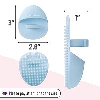 Slick- Silicone Facial Cleansing Brush, 4 Pack, Silicone Face Scrubber, Face Brush, Face Scrubber Exfoliator, Face Cleansing Brush, Exfoliating Brush, Face Wash Brush, Silicone Face Brush