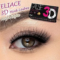 Eliace Pretty False Eyelashes Natural Look Faux Mink 3D Vegan False Lashes Wispy Strips Lashes Pack 14 Mm Light & Comfortable Full Volume Fluffy Lashes For Small 15 Pairs Arya