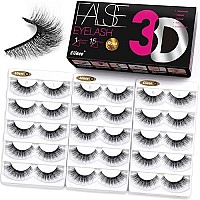 Eliace Lashes Natural Wispy False Eyelashes Pack 15 Pairs Cateye Eyelashes Mink 3D Faux Cross Fluffy Lashes, Lightweight & Comfortable, Reusable Soft Extension Makeup False Lashes Rosa Style