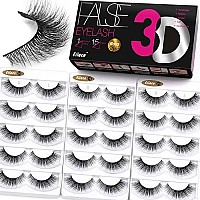 Eliace Lashes Natural Wispy False Eyelashes Pack 15 Pairs Cateye Eyelashes Mink 3D Faux Cross Fluffy Lashes, Lightweight & Comfortable, Reusable Soft Extension Makeup False Lashes Rosa Style