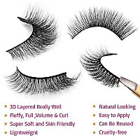 Eliace Lashes Natural Wispy False Eyelashes Pack 15 Pairs Cateye Eyelashes Mink 3D Faux Cross Fluffy Lashes, Lightweight & Comfortable, Reusable Soft Extension Makeup False Lashes Rosa Style