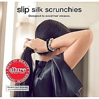 Slip Silk Crystal Skinnie Scrunchies In Disco Fever - 100% Pure 22 Momme Mulberry Silk Scrunchies For Women - Hair-Friendly Silk Scrunchies - Luxurious Elastic Hair Scrunchie Set (4 Scrunchies)