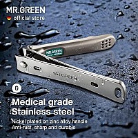 MR.GREEN Nail Clippers Curved Blades Fingernail Cut Nippers Manicure Scissors Stainless Steel Pedicure Tools (Medium)