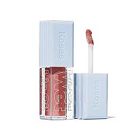 Kosas Wet Lip Oil Gloss - Hydrating Lip Plumping Treatment With Hyaluronic Acid Peptides, Non-Sticky Finish (Unbuttoned)