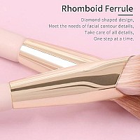 Angled Concealer Brush Under Eye By Enzo Ken, Small Nose Contour Brushes For Dark Circles Puffiness, Face Eyebrow Puffy Eyes, Mature Skin, Length Natural Light, Bb Cream Liquid Blending (11-M-Pink)