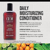 Conditioner for Men by American Crew, Daily Moisturizer, Naturally Derived, Vegan Formula, Citrus Mint Fragrance, 15.2 Fl Oz