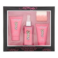 Ed Hardy Women's Perfume Gift Set - 4 Piece Pink Collection