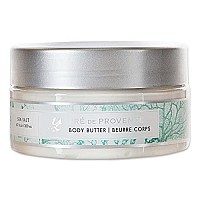 Pre de Provence Collection Shea Butter Enriched Body Butter Soothing & Hydrating Emollient Cream Body Moisturizer for Women, 6.7 Fl Oz, Sea Salt