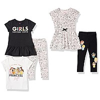 Zabiva Essentials Disney Marvel Star Wars Frozen Princess Toddler Girls Mix-And-Match Outfit Sets (Previously Spotted Zebra), Princess, 3T