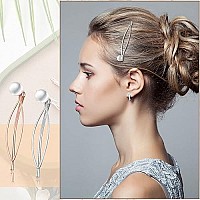 10 Pieces Bobby Pin Hair Pin Geometric Metal Hair Clip Hair Barrettes For Women Girl Minimalist Hair Decorative Wedding Dainty Accessories Headwear (Silver, Rose Gold)