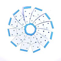 Coloryoung Wig Tape Strips 36Pcs Double Sided Waterproof Lace Wigs Adhesive Tape For Lace Wig Toupee (Blue With Hole)