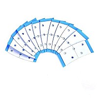 Coloryoung Wig Tape Strips 36Pcs Double Sided Waterproof Lace Wigs Adhesive Tape For Lace Wig Toupee (Blue With Hole)