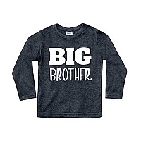 Big Brother Shirt For Toddler Promoted To Best Big Brother Announcement Baby Boys (Charcoal Black - Long Sleeve, 8 Years)