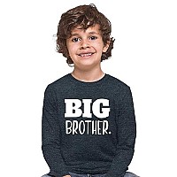 Big Brother Shirt For Toddler Promoted To Best Big Brother Announcement Baby Boys (Charcoal Black - Long Sleeve, 8 Years)